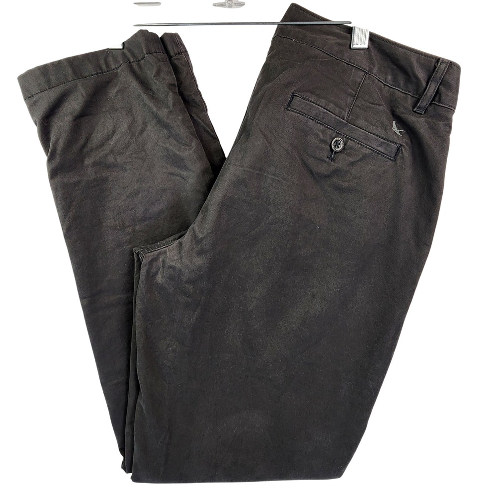 Eddie Bauer 8 Gray Flannel Lined Pants LegendWash Stretch Outdoor Gorpcore Warm